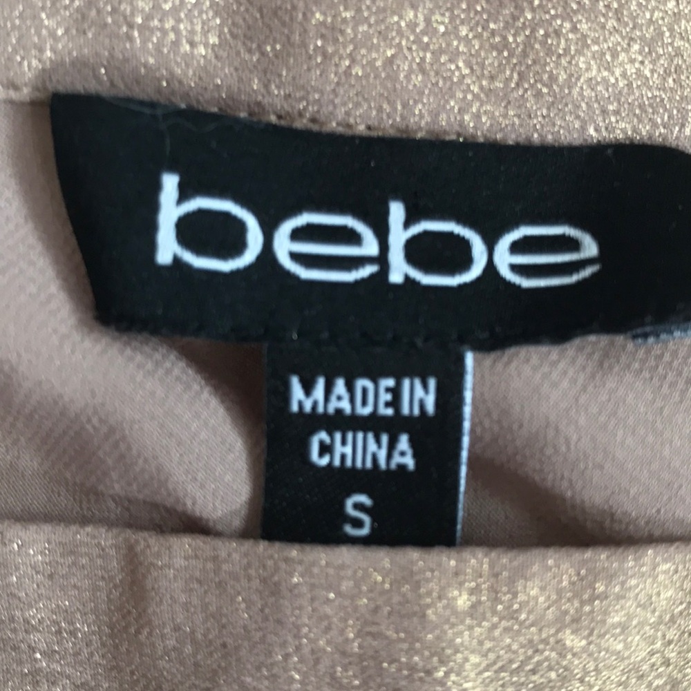 Bebe one shoulder gold top - Picture 3 of 7
